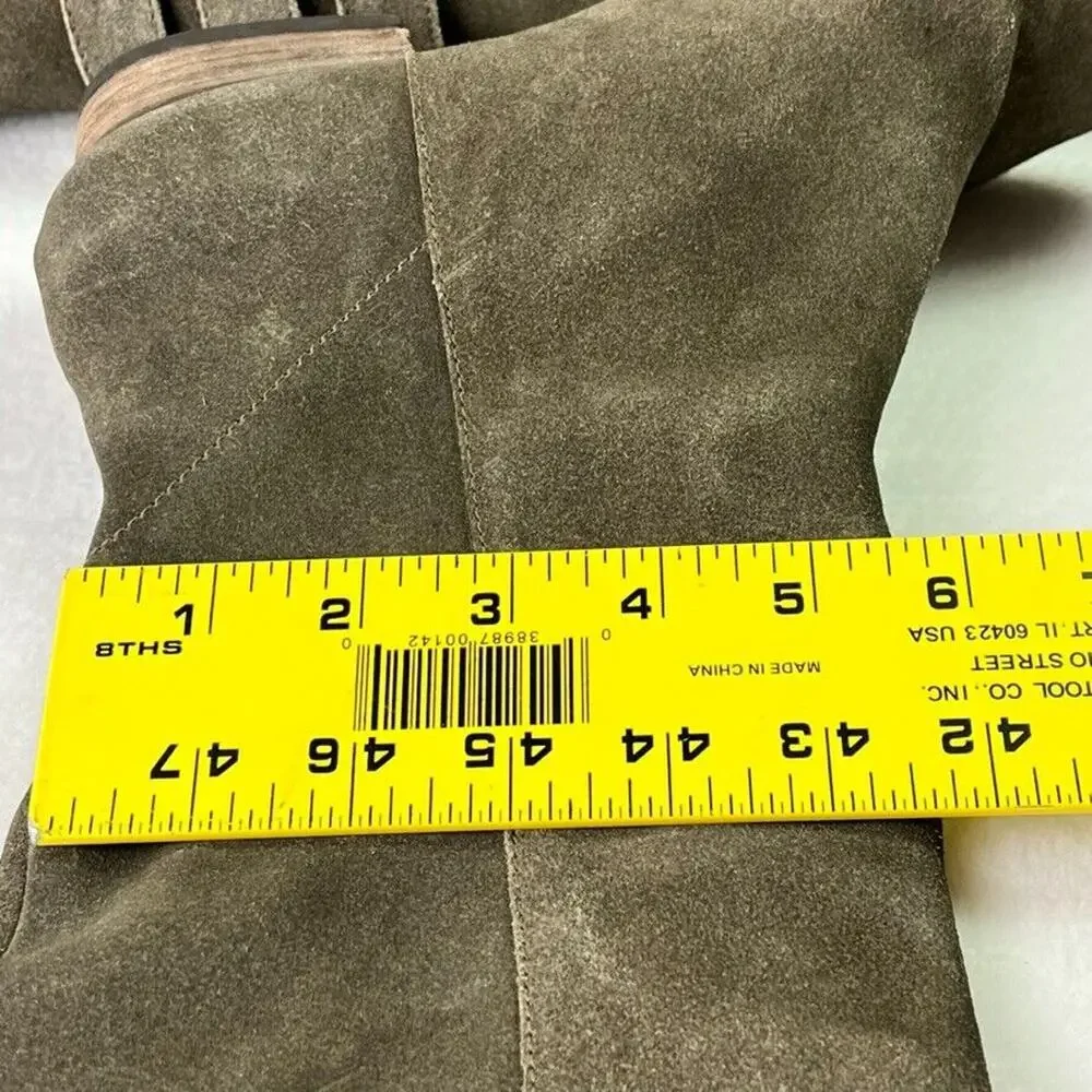 Joie Boots Women 8 Leather Suede Coachella Over The Knee Triple Buckle detail